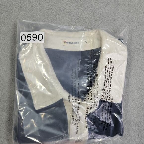 Marine Layer Polo Mens Small Colorful Weekend Collar Shirt Lightweight Striped - Picture 11 of 11